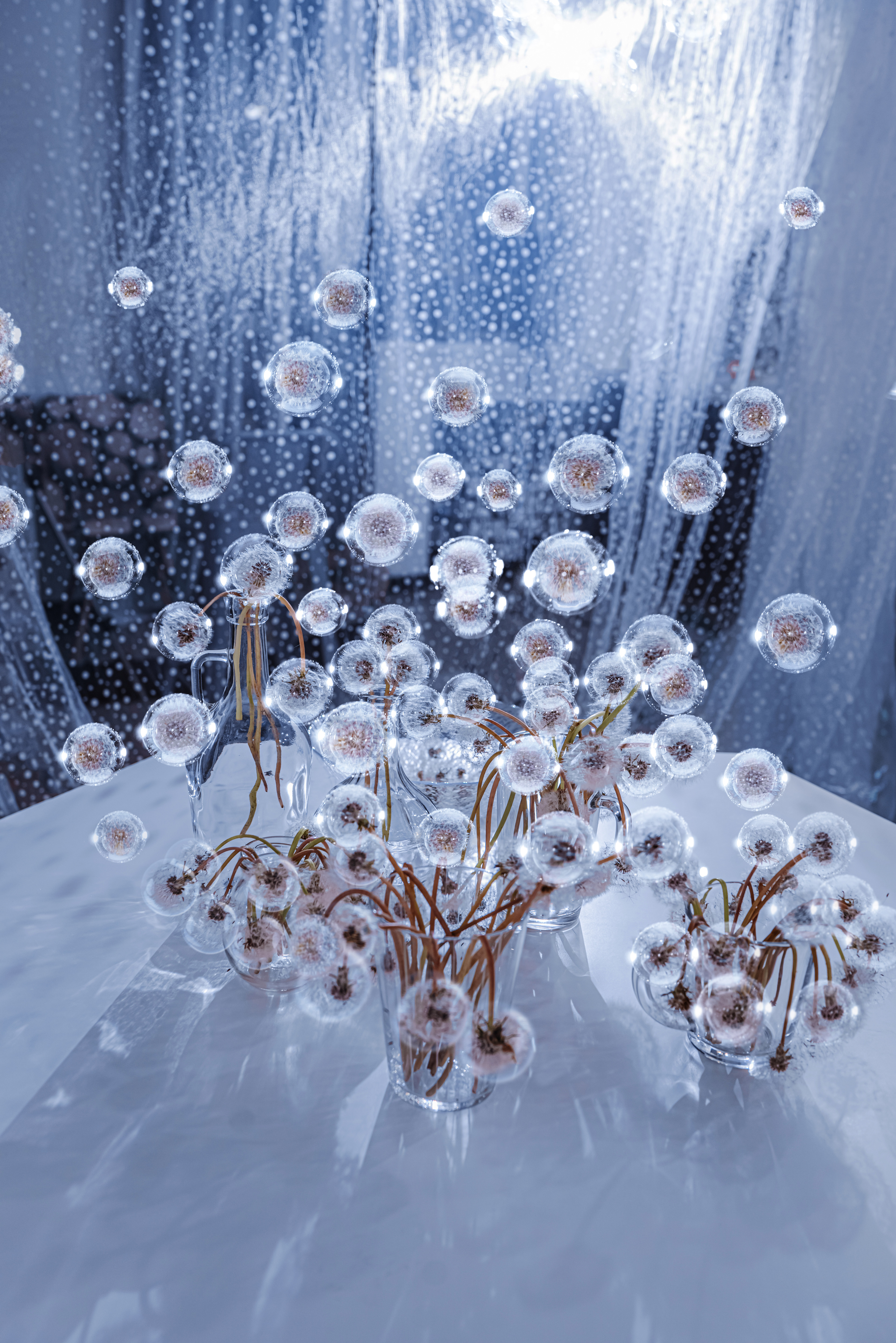Dandelions and bubbles, composition 3
