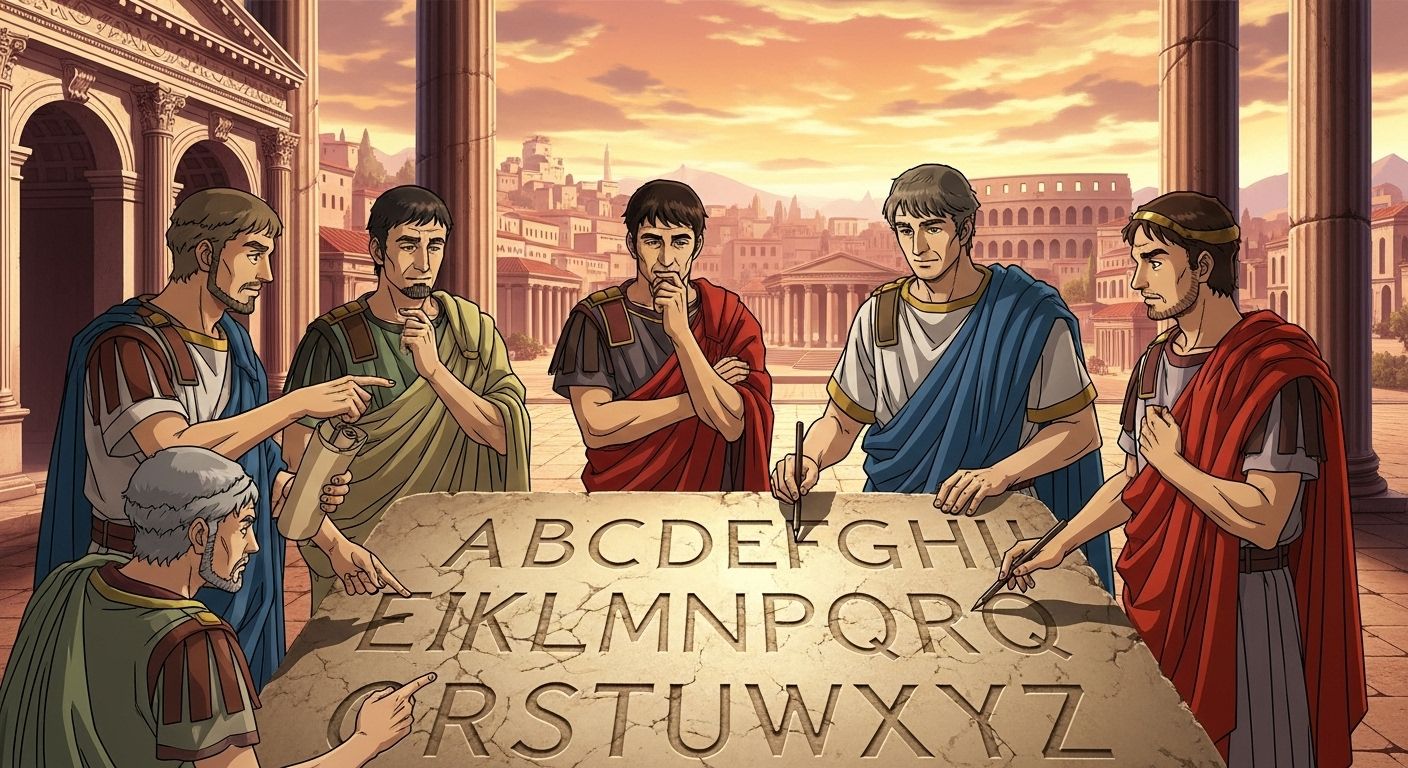 roman writing alphabet