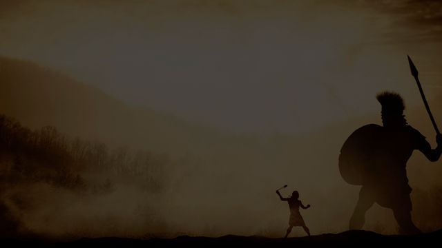 david and goliath wallpaper