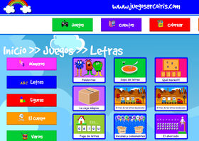 Letras - Juegos - Juegos educativos en español, JuegosArcoiris