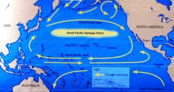 great pacific garbage patch map