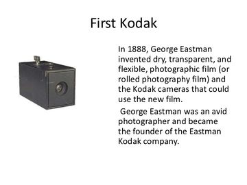 first camera invented by george eastman