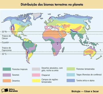 mapa del bioma de la tundra ártica y alpina