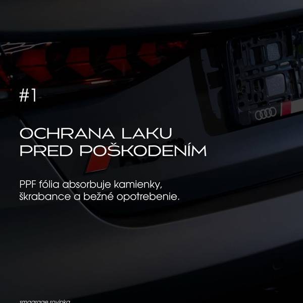PPF ochranná fólia na laku vozidla v SM Garage