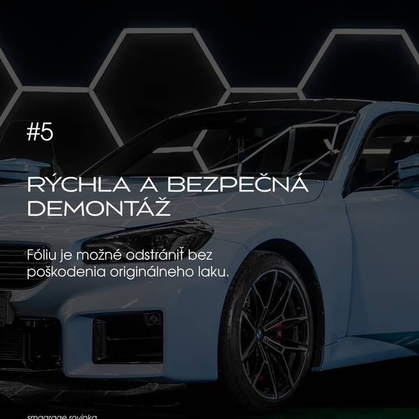 PPF ochranná fólia na laku vozidla v SM Garage