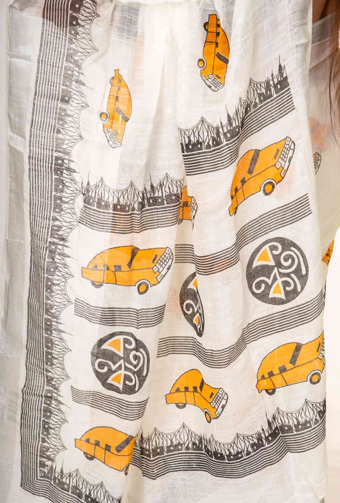 cotton taxi print saree