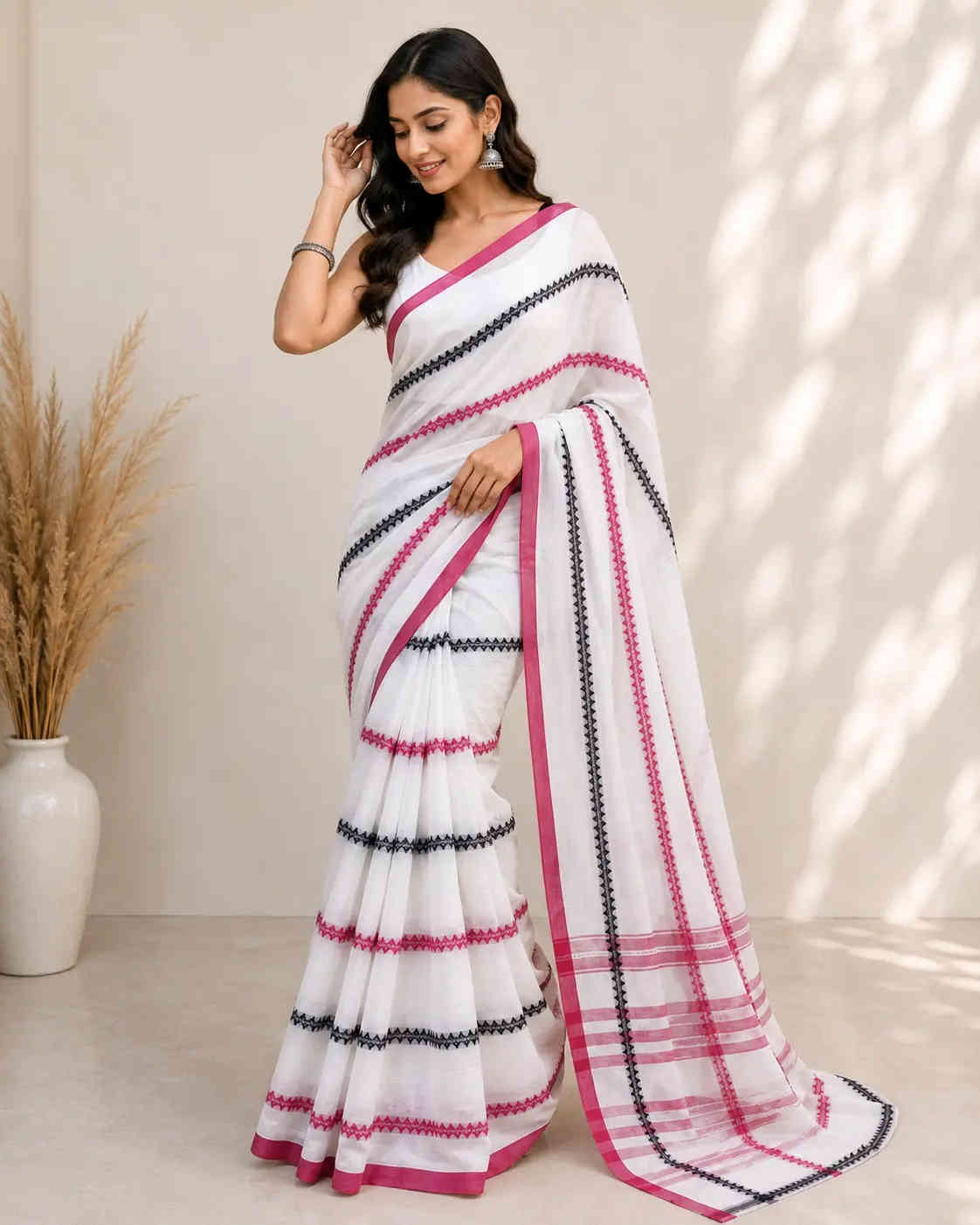 khadi cotton  Printed  Saree