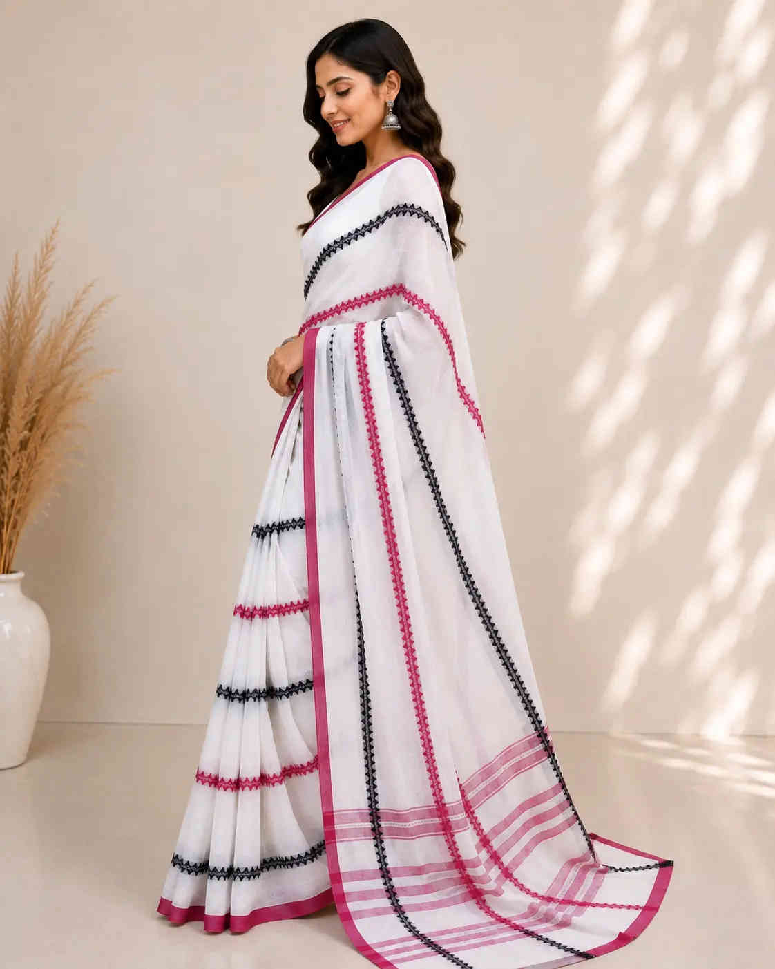 khadi cotton  Printed  Saree