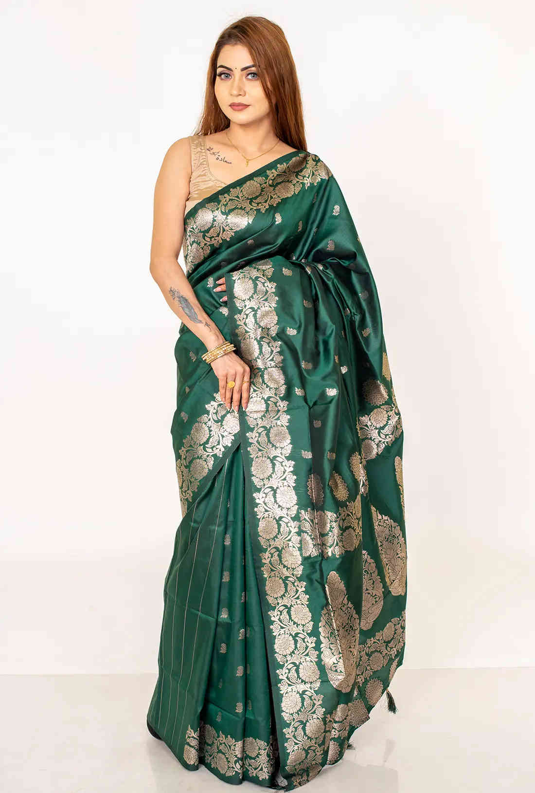 Silk saree with zari work