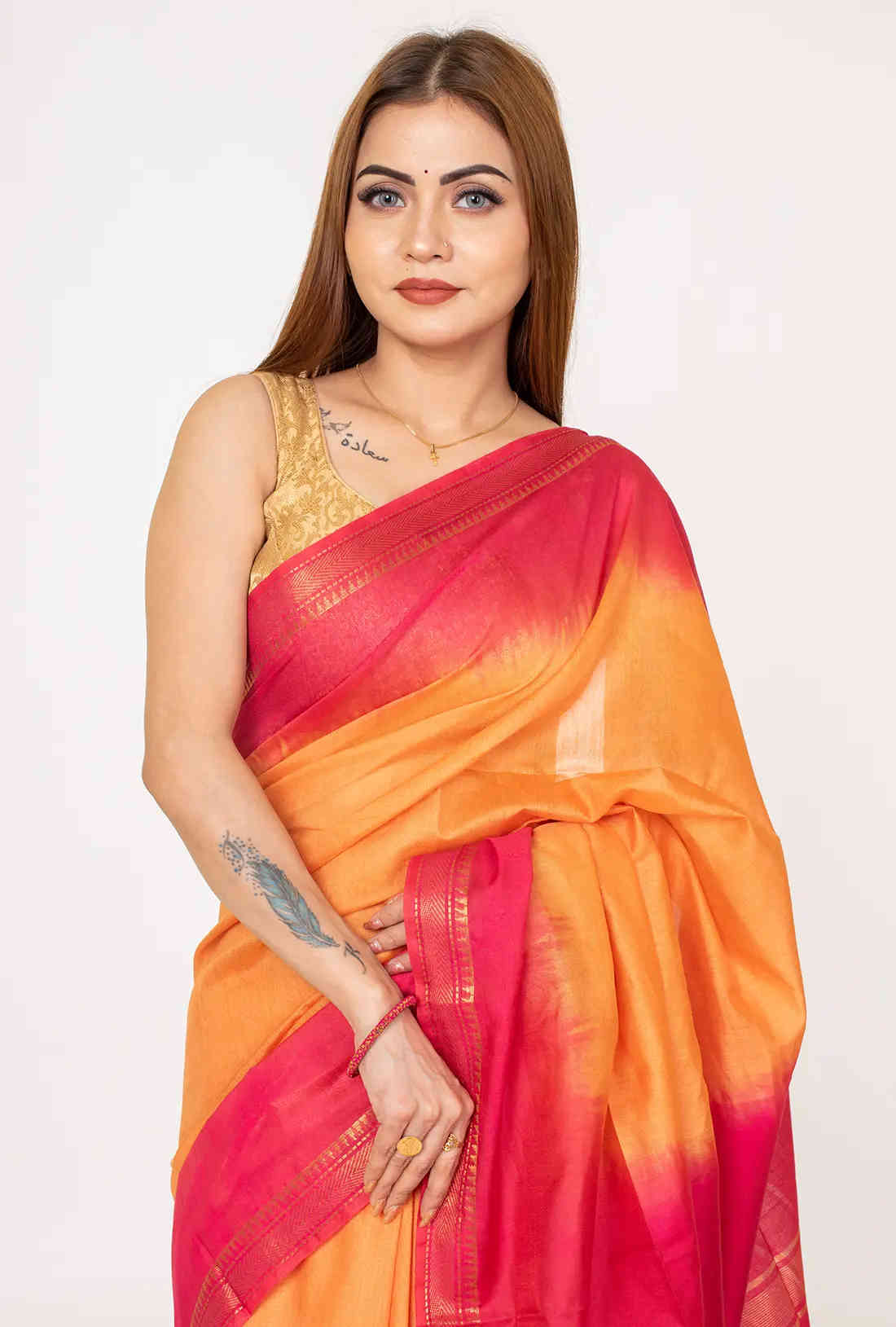 Silk saree with zari work