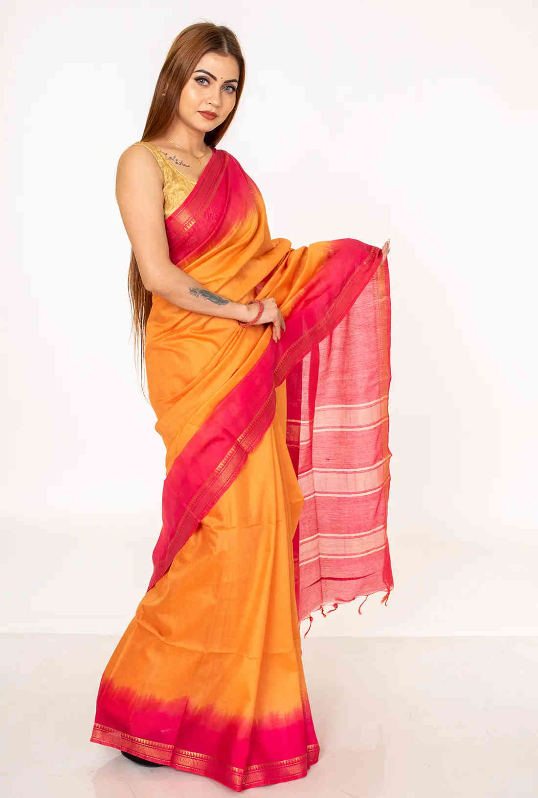 Silk saree with zari work