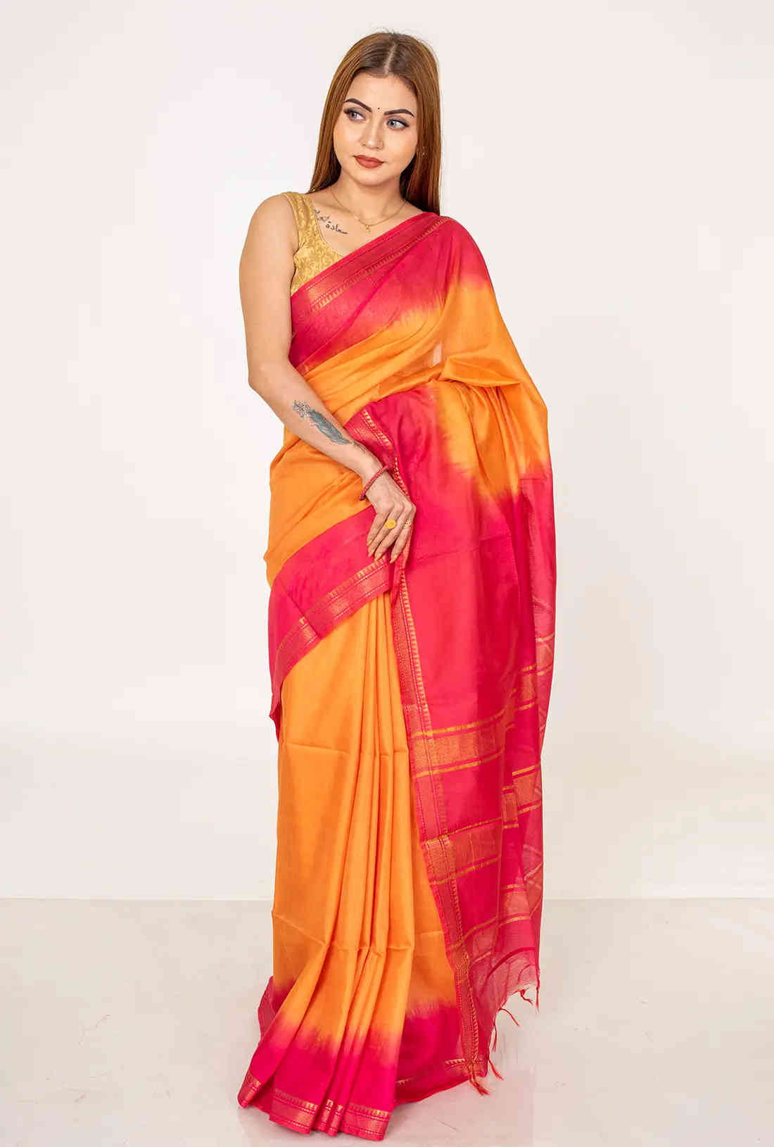 Silk saree with zari work