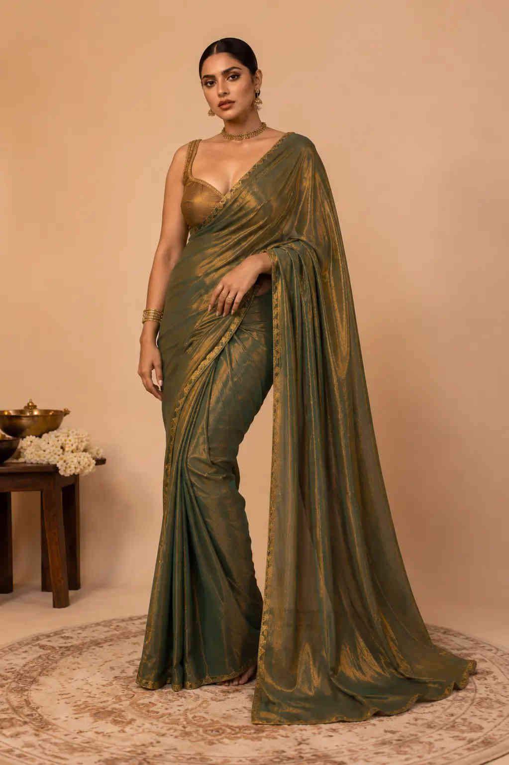 Silk saree with zari work