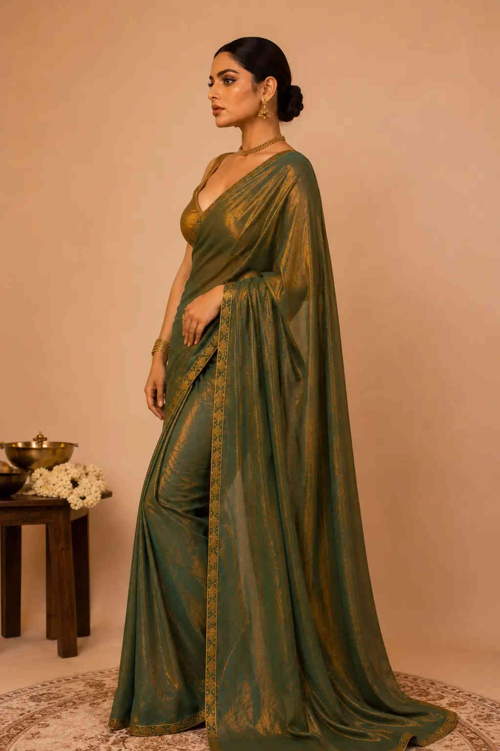 Silk saree with zari work