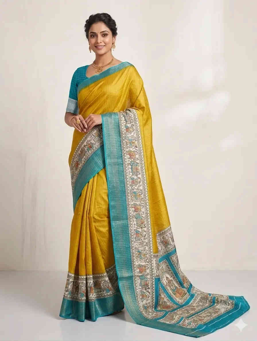 Silk saree with zari work