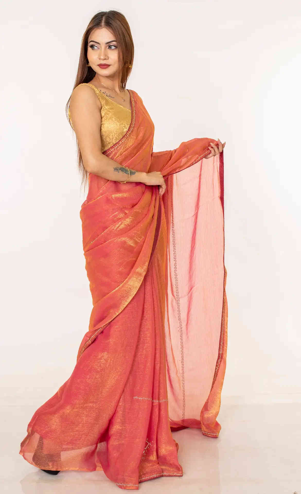 Embroidered elephant motif kota saree