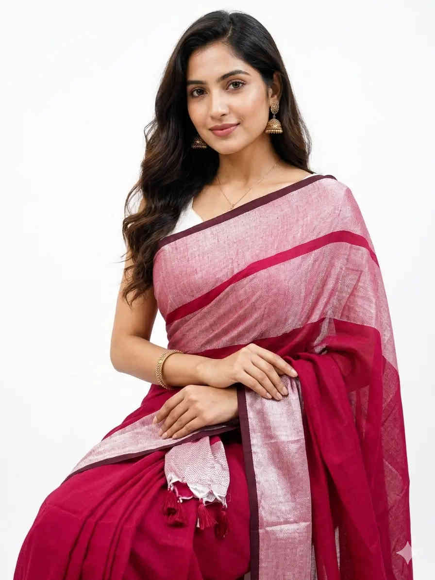 Trendy Cotton Blend Saree