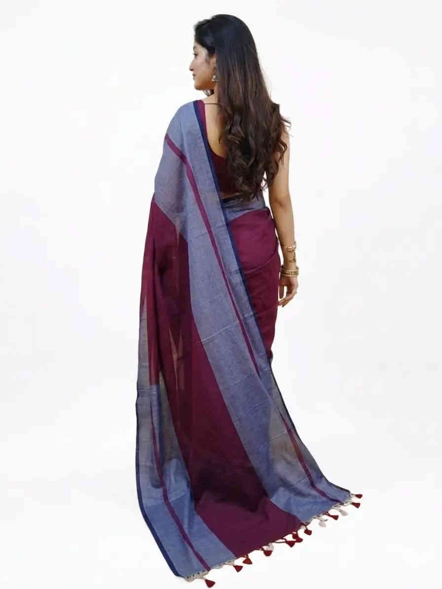 Trendy Cotton Blend Saree