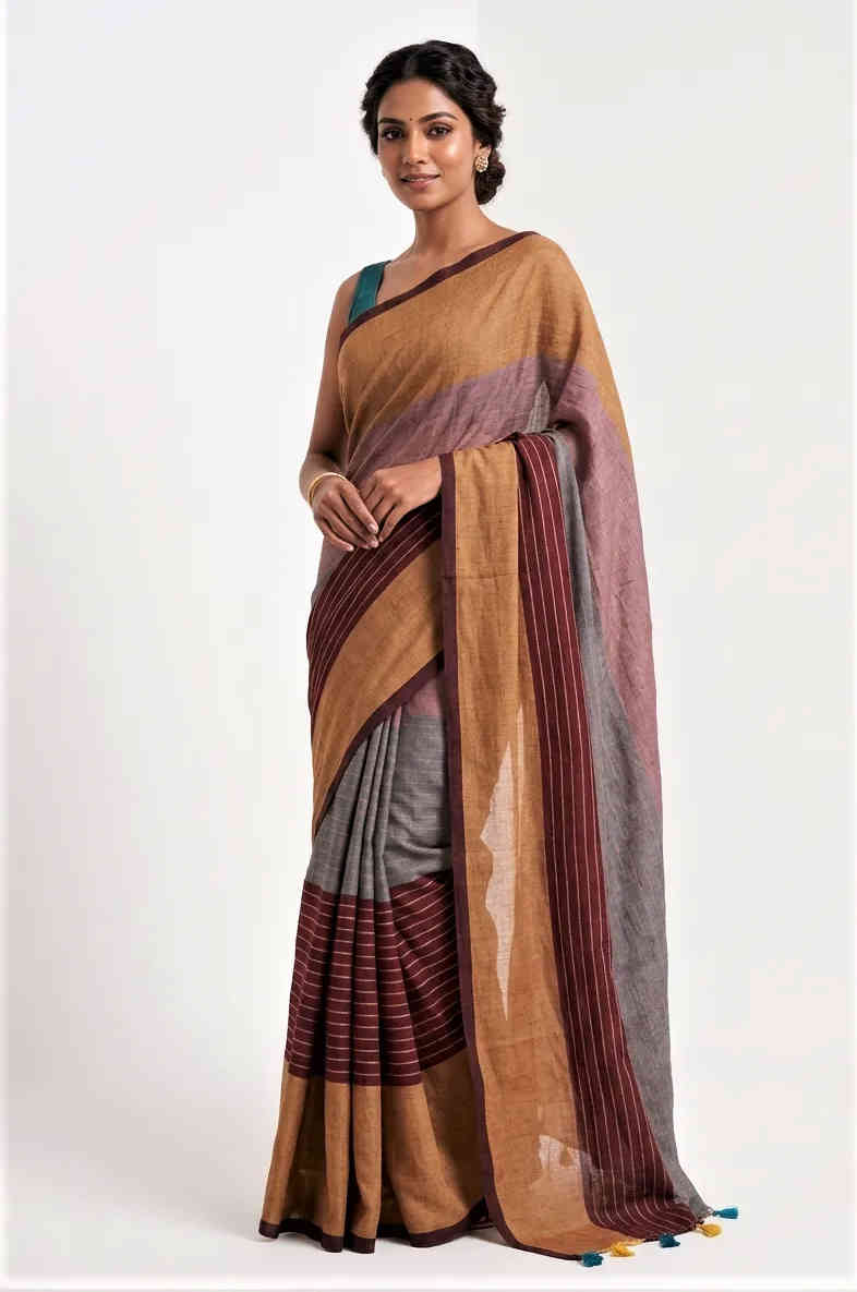 Trendy Cotton Blend Saree