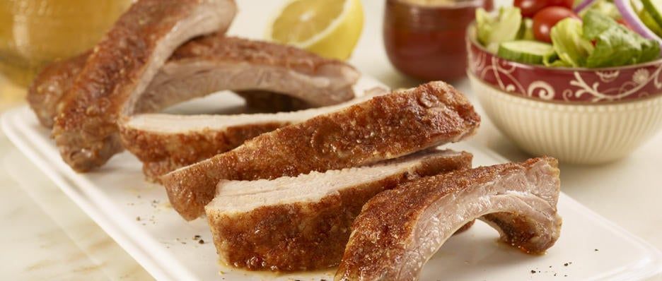 Lemon Pepper Rubbed Back Ribs