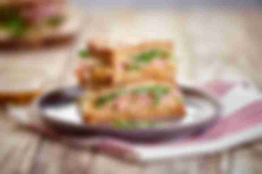 Grilled Ham and Swiss with Spicy Peach Mustard