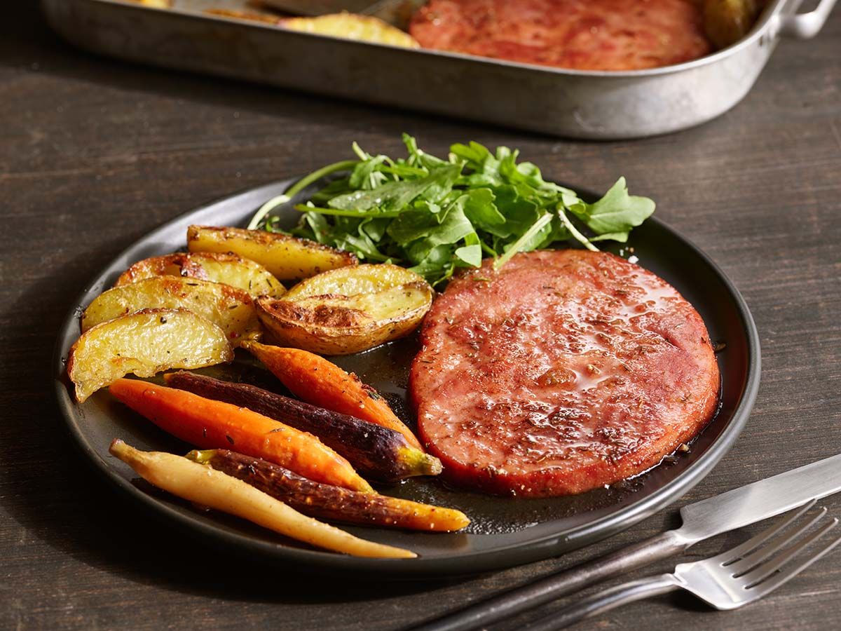 Ham Steak Sheet Pan Dinner