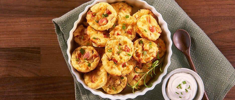 Ham And Cheese Mashed Potato Puffs