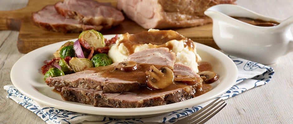 Pork Roast with Mushroom Gravy