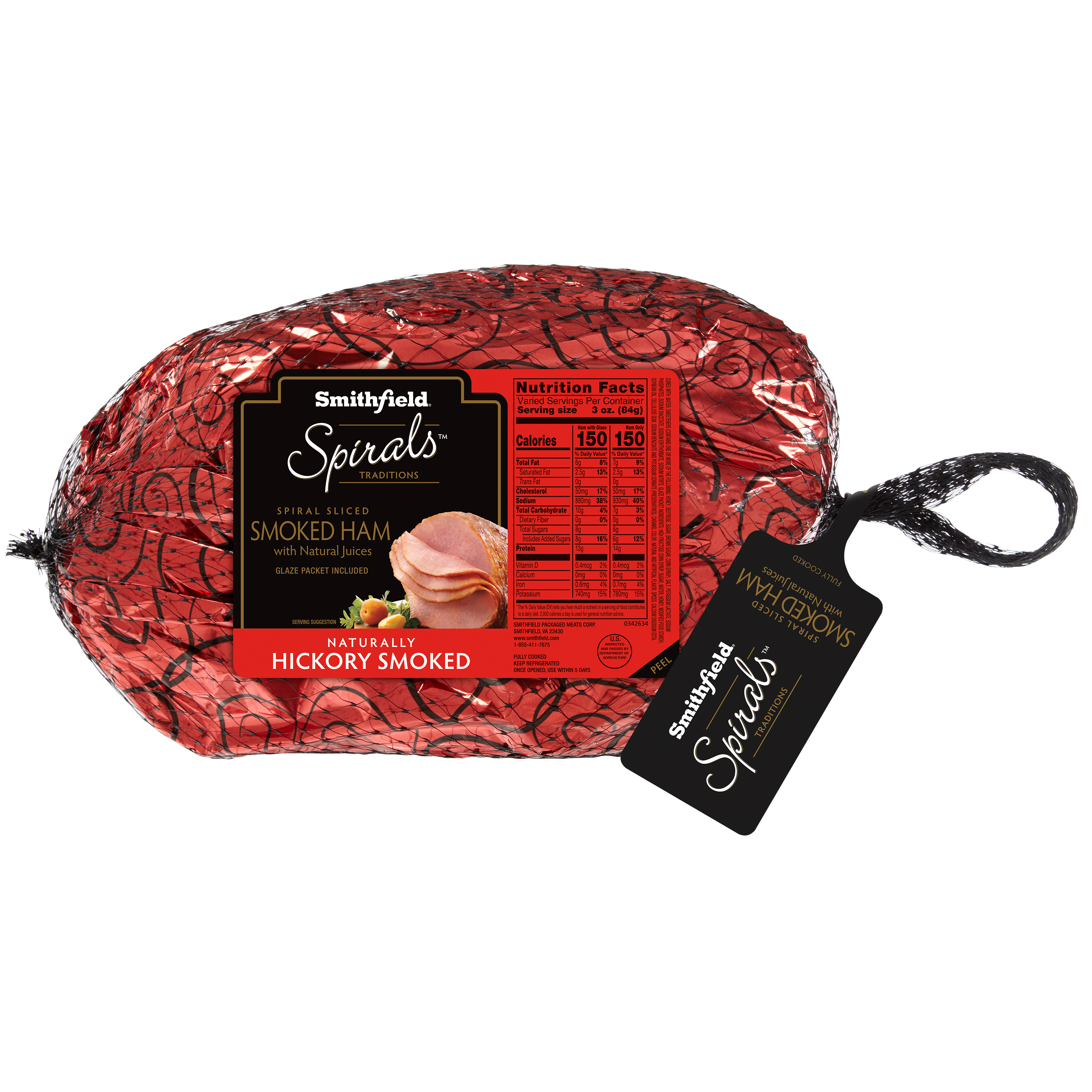 Hickory Farms (7-9 lb) Spiral-Sliced Honeygold Ham w/ Mustard