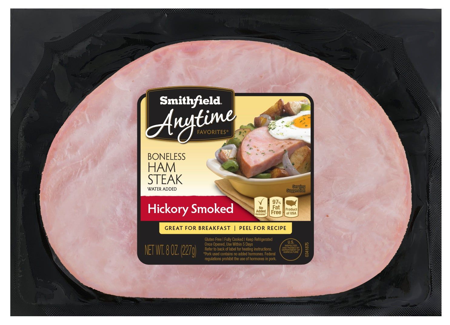 Anytime Favorites Hickory Smoked Boneless Ham Steak, 8 oz.