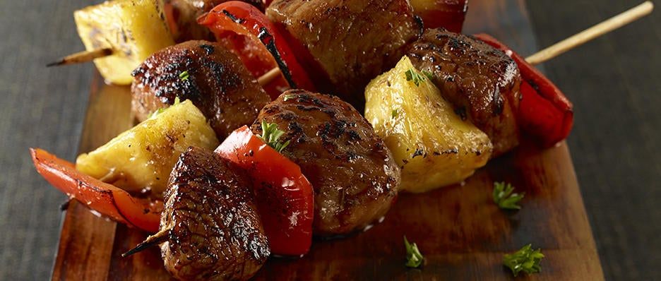 Sweet and Spicy Pork Mini-Kabobs