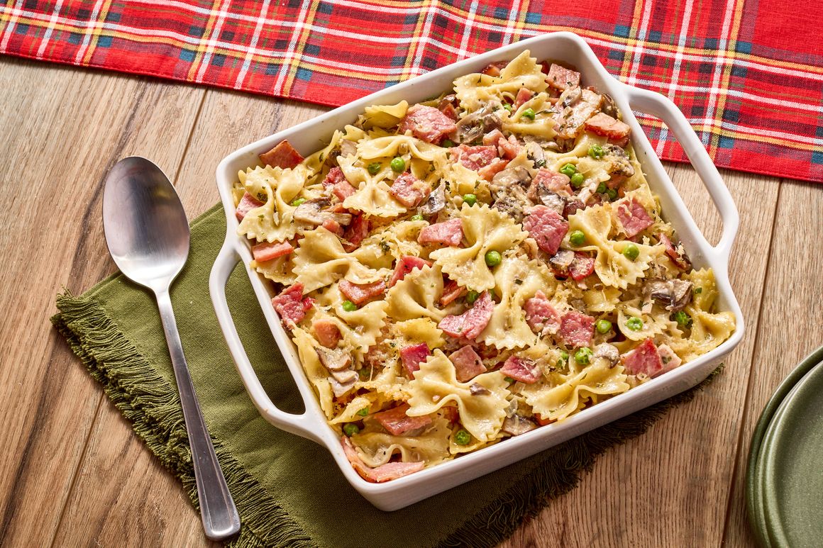 Ham, Mushroom and Pea Casserole