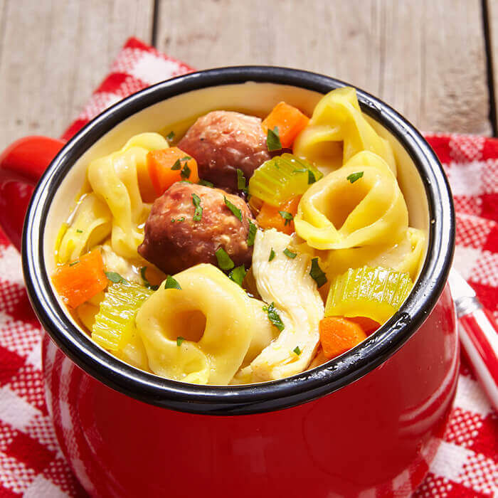 Lara and Charlie's tortellini with boiled meat filling - Food for Soul