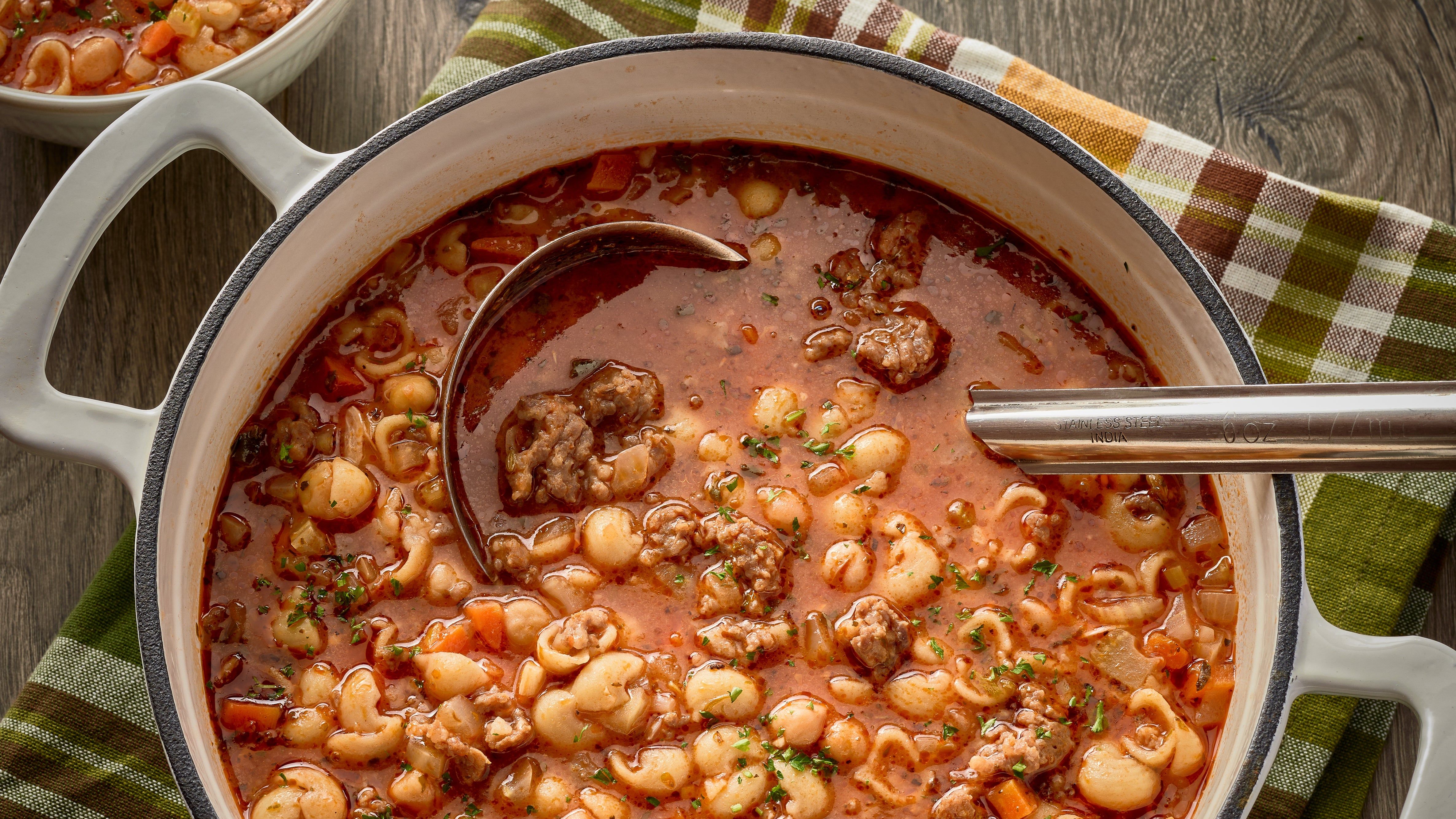 Pasta e Ceci with Toscano Ground Sausage | Carando