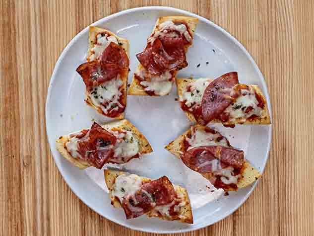 Salami Pizza Toasts