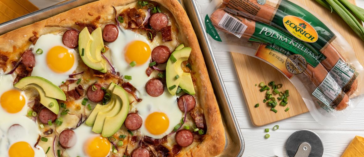 Pizza Sheet Pan Eggs - The Hangry Economist