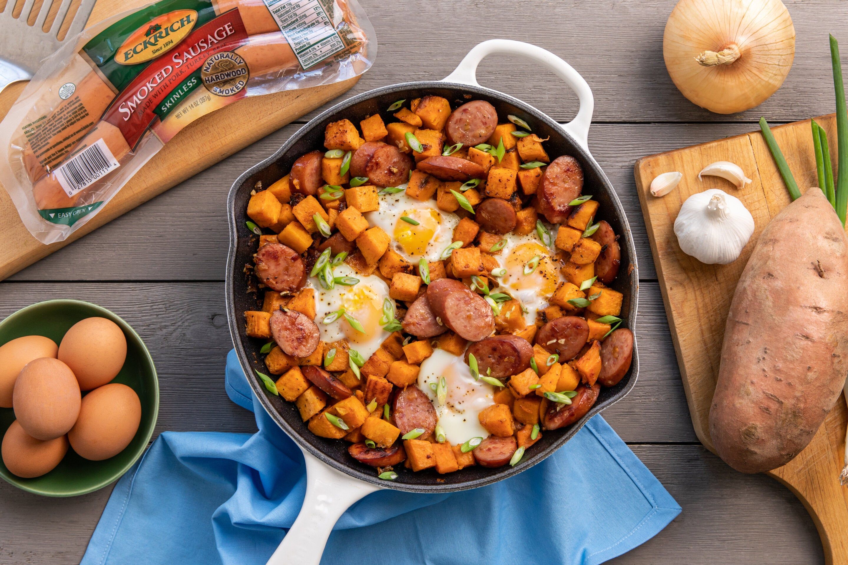 Potato Sausage Breakfast Skillet – Chef Shamy