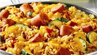 Southwest Smoked Sausage Skillet Supper