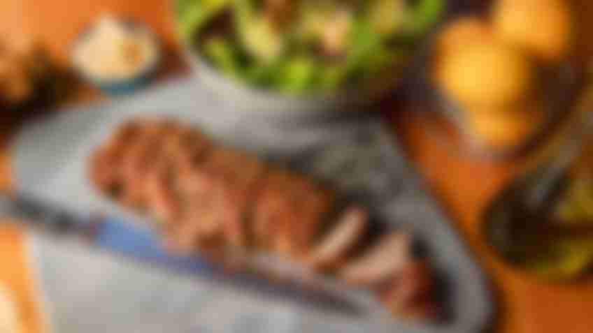 Pork Tenderloin Caesar Salad
