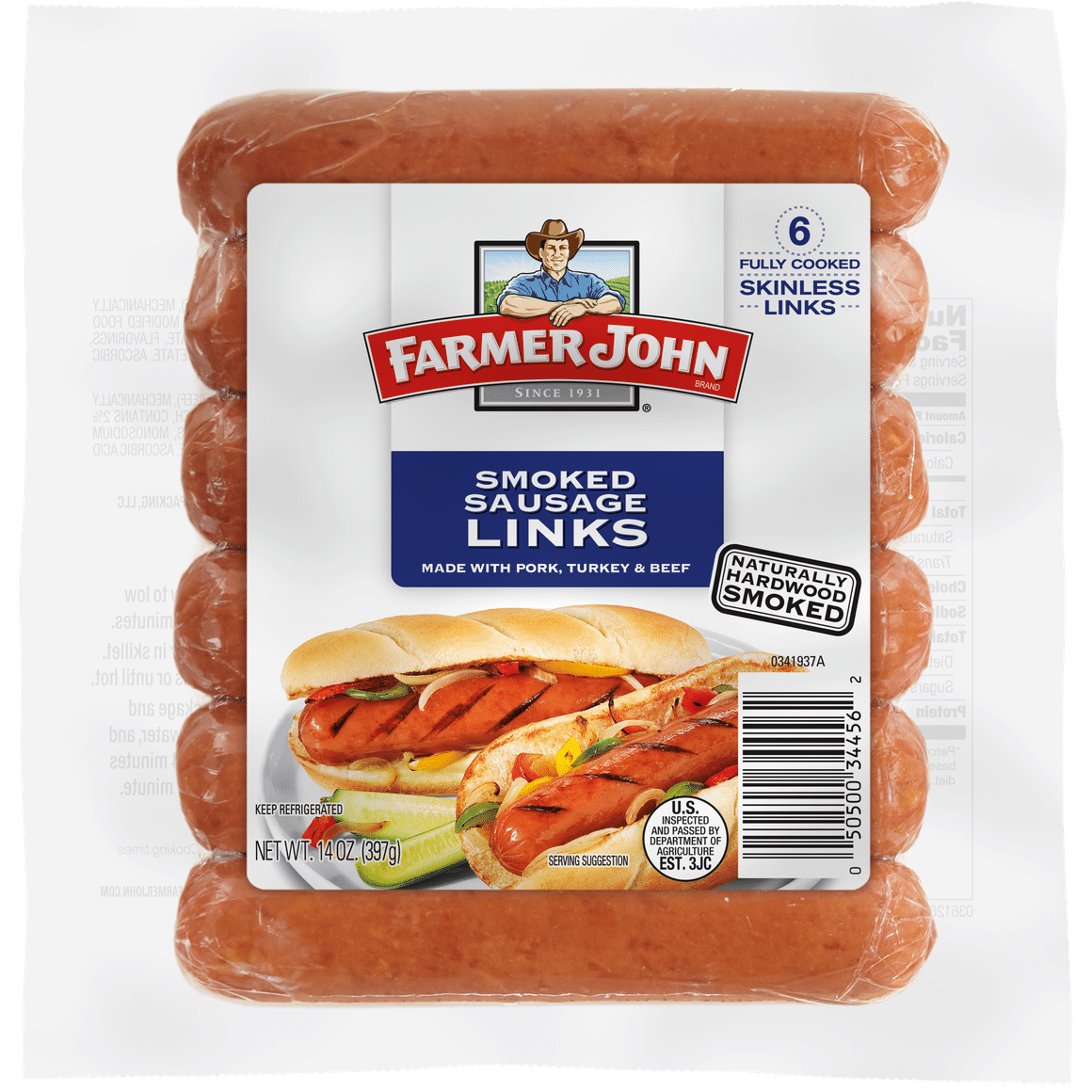 Salchichas Ahumadas Clásicas 14oz. | Farmer John