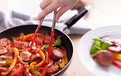 Sausage with Green Pepper & Onion