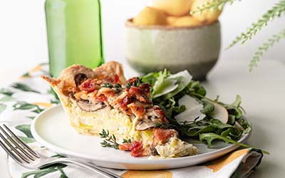 Quiche De Tocino, Papas Y Poro | Farmer John