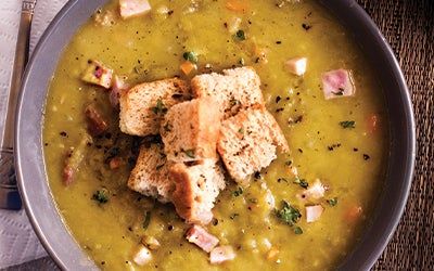 Split Pea Soup with Ham - Striped Spatula