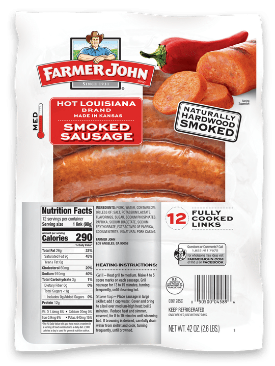Far West Meats Louisiana Brand Smoked Sausage, 40 oz - Foods Co.