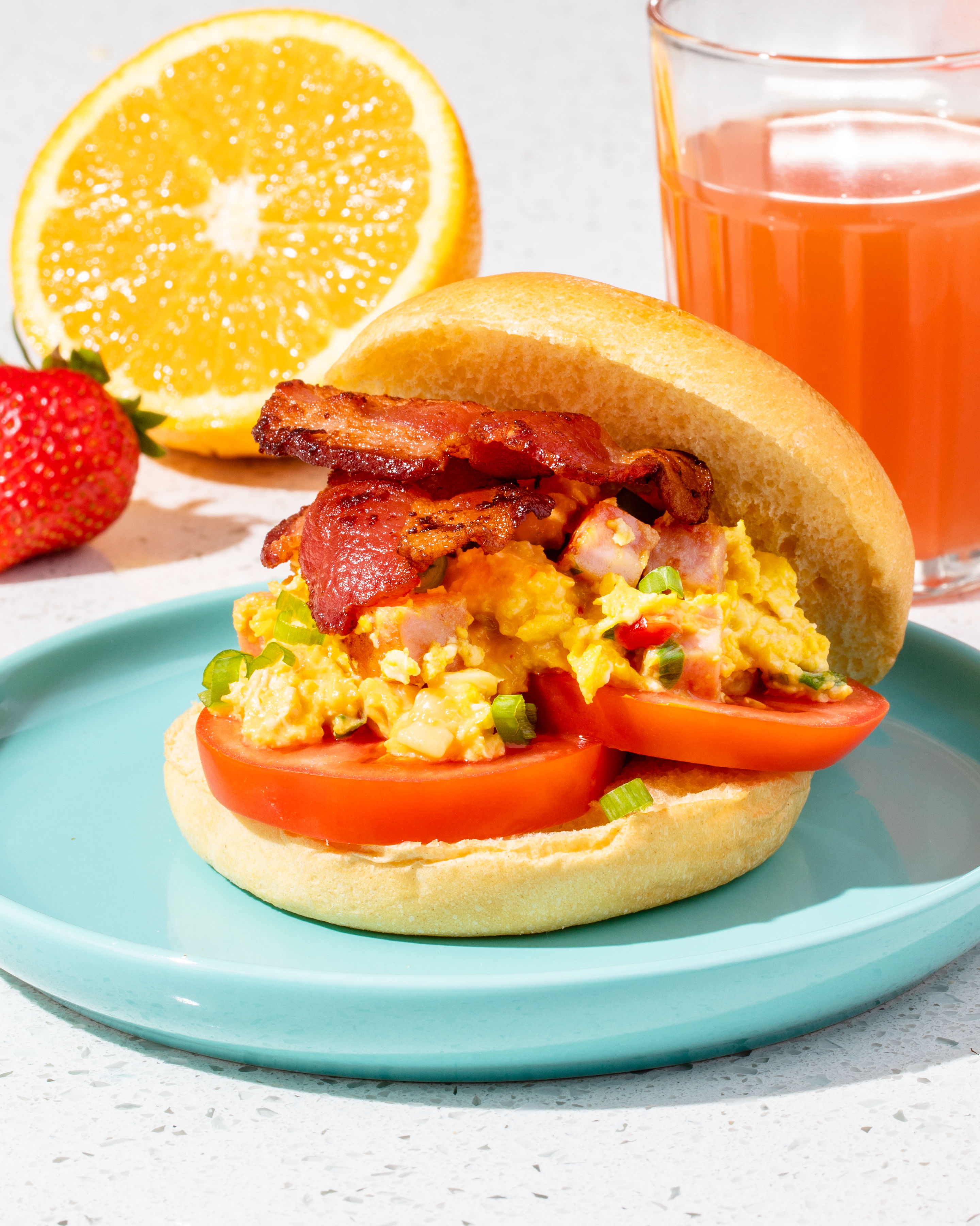 Sausage and Egg Breakfast Sandwich with Pimento Cheese