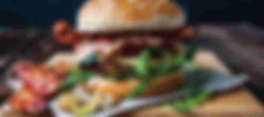 Burger with Bacon and Fried Onion