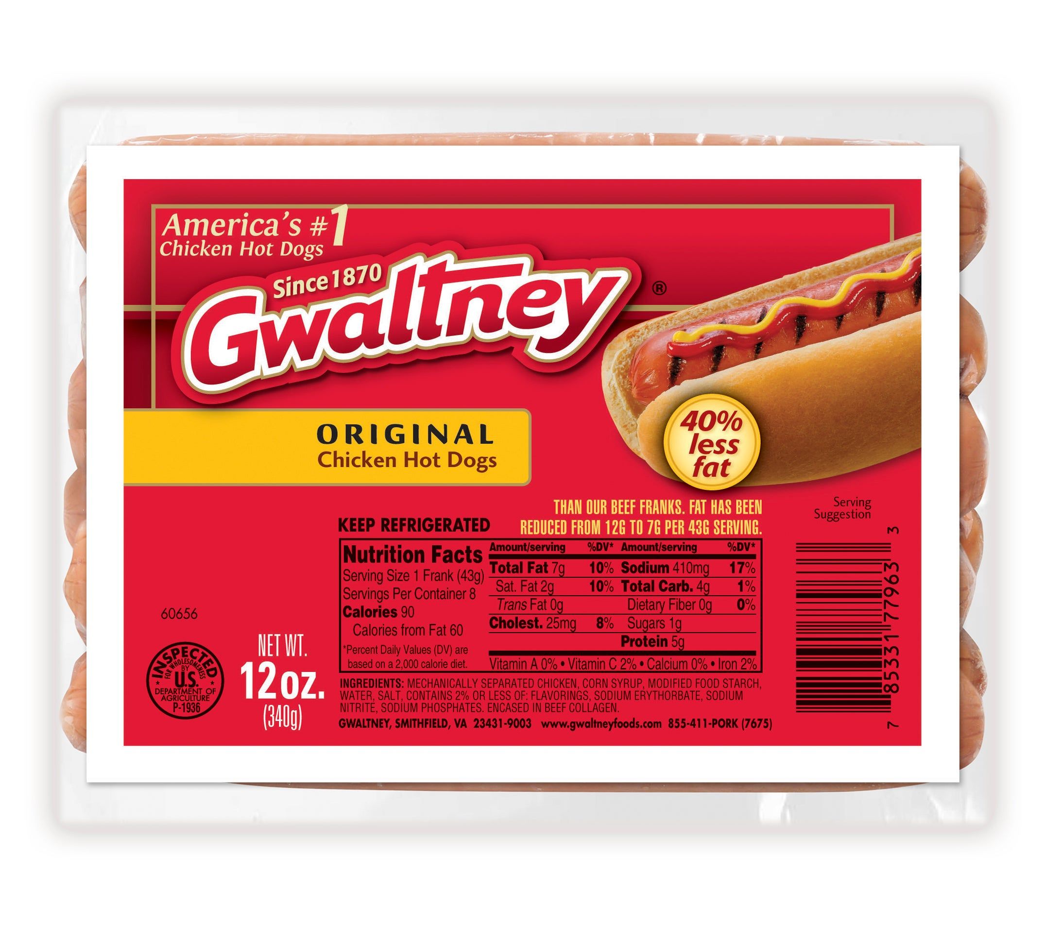 Turkey Hot Dogs 16oz.