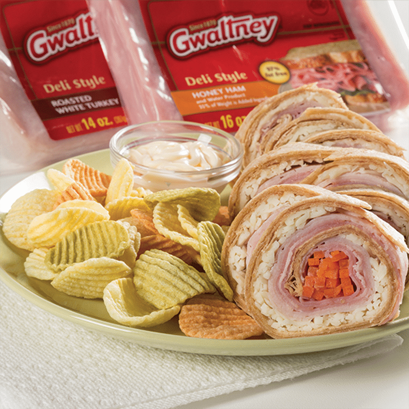 Ham and Turkey Wrap Bites