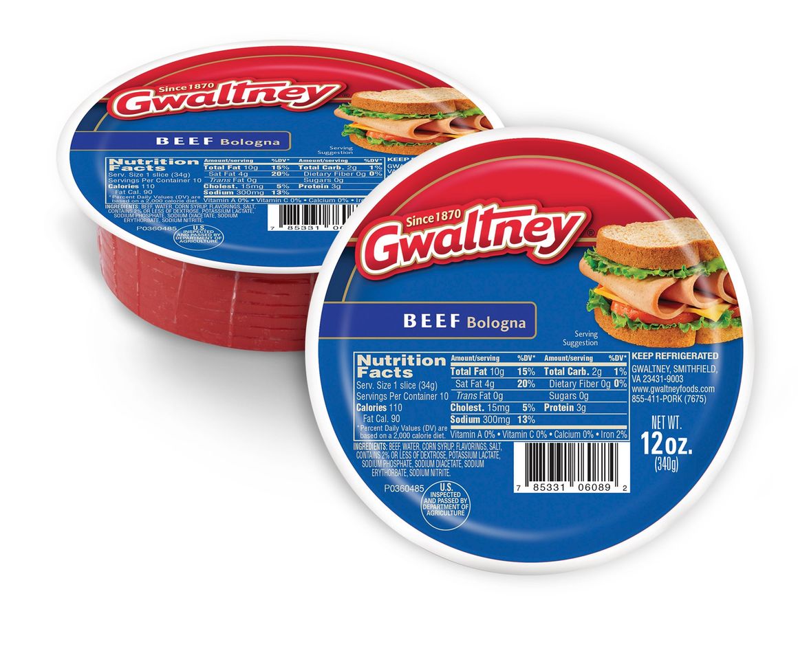 Beef Bologna 12oz. Gwaltney Foods