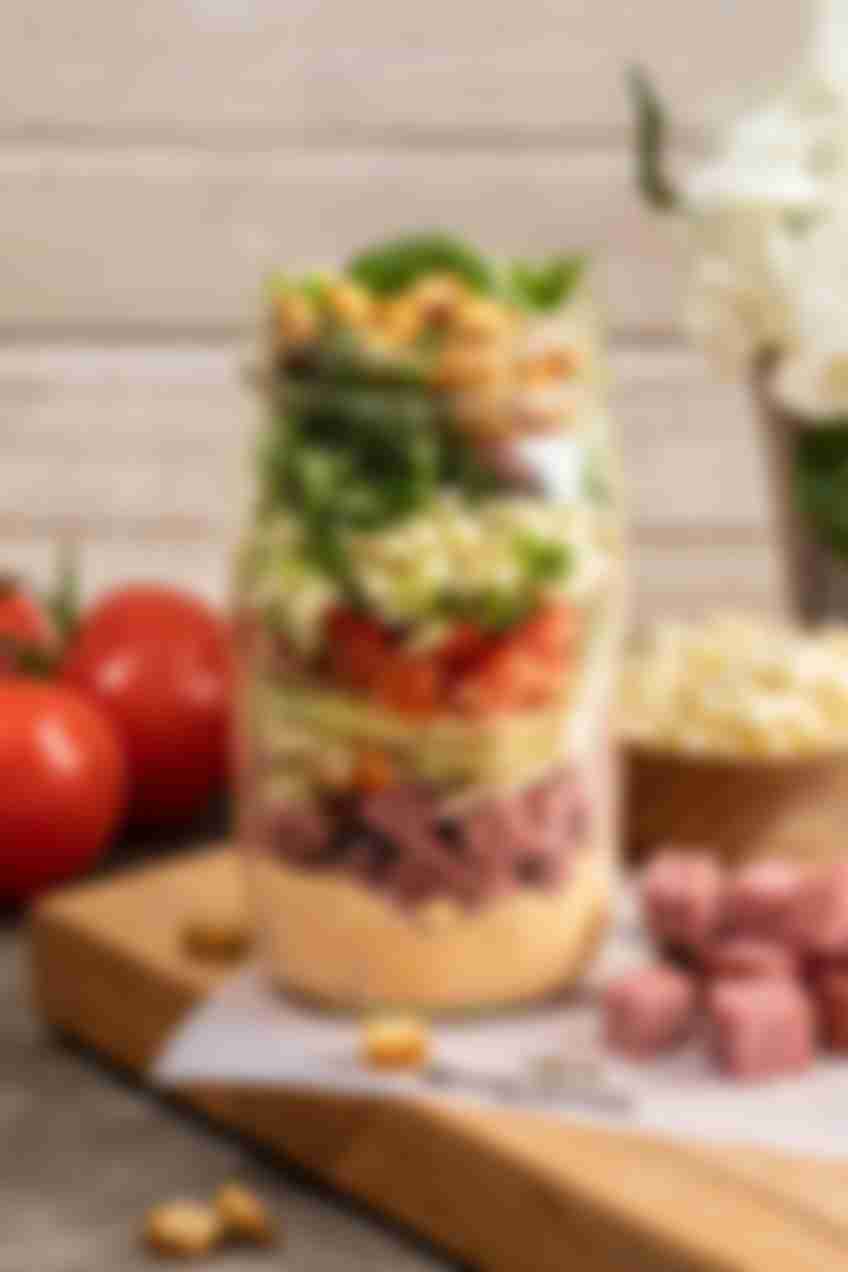 Pastrami Reuben Salad in a Jar